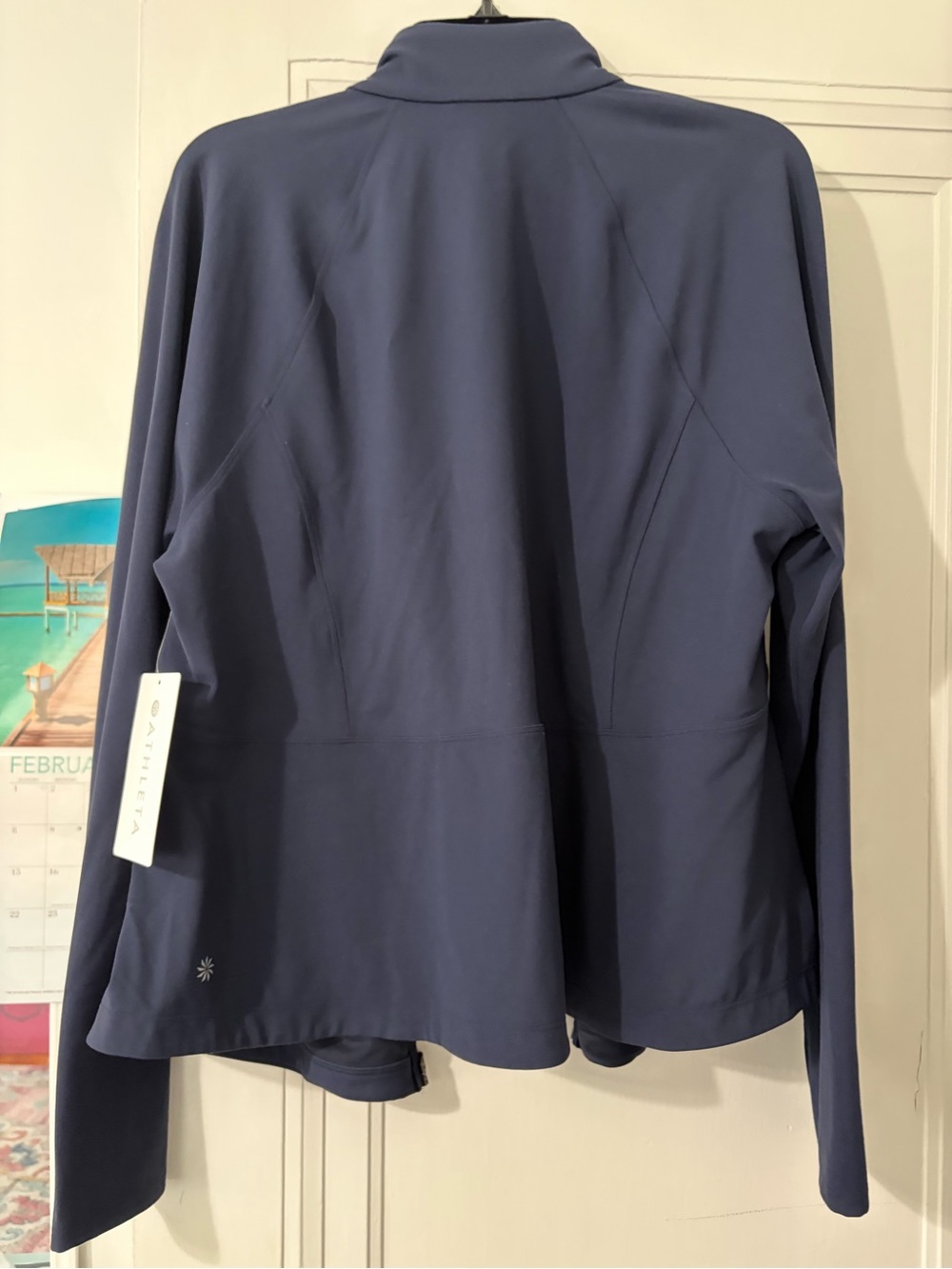 Athleta Salutation 2.0 Deep Navy Zip-Up Jacket 2x New! - Picture 2 of 2